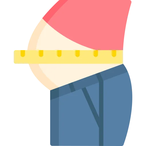 man with extra pounds icon